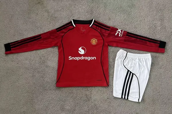 Manchester United 2024-25 Home Kit Red Jersey and White Shorts - 1