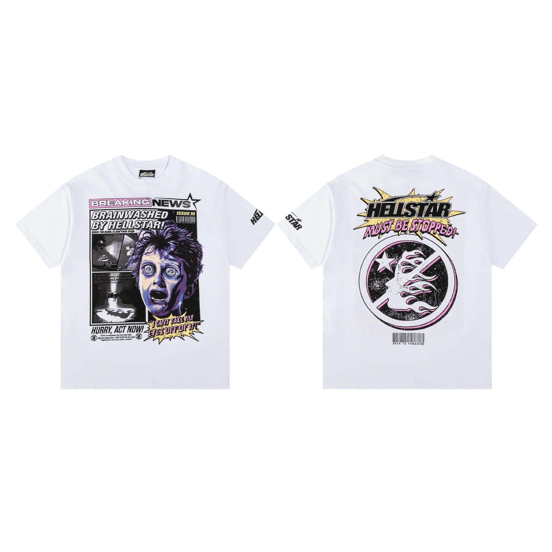 Hellstar Reach Your Inner Peace Flame Skeleton T-Shirt Black - 12