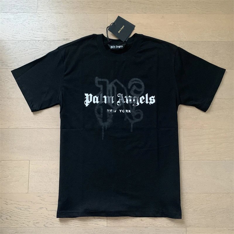 Palm Angels Logo Print White T-Shirt - 31