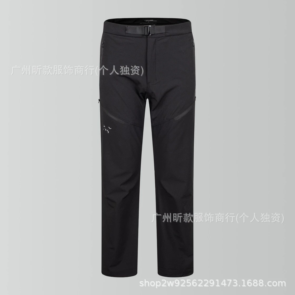 Design Technical Pants Black Full-Open Style Pants - 15