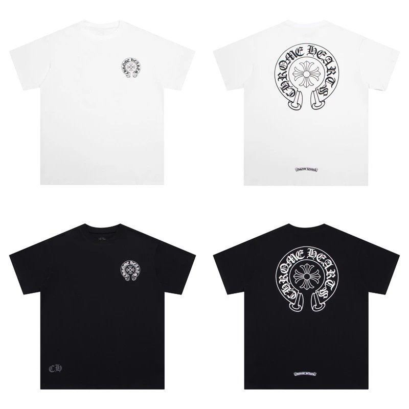 Chrome Hearts Logo Embroidered Black T-Shirt - 8