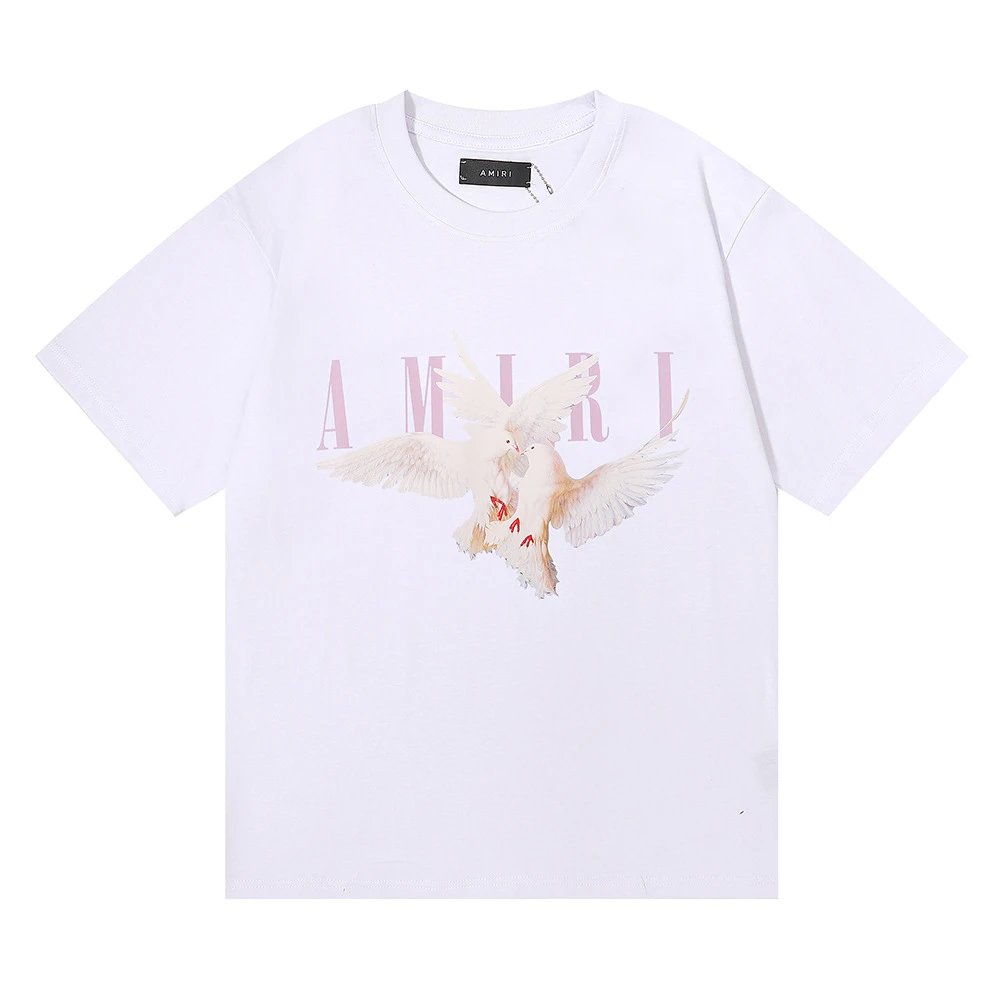 Amiri Monogram Logo T-Shirt Light Blue - 18