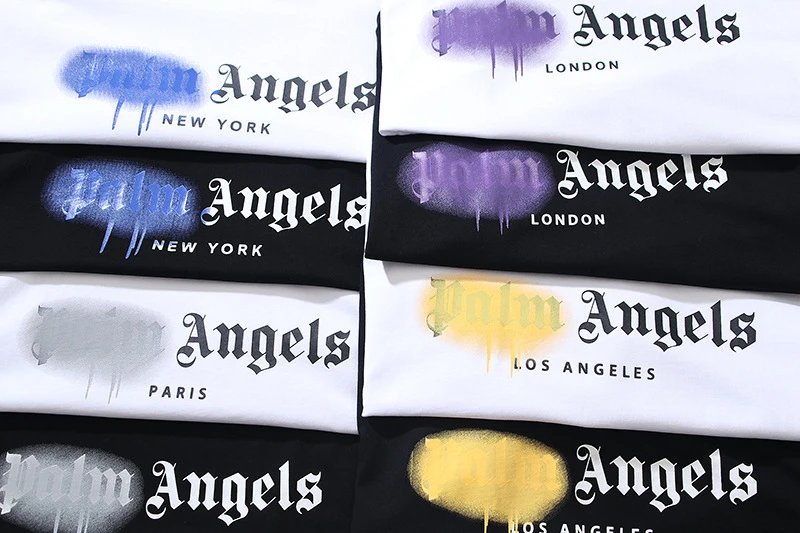 Palm Angels Logo Print White T-Shirt - 32