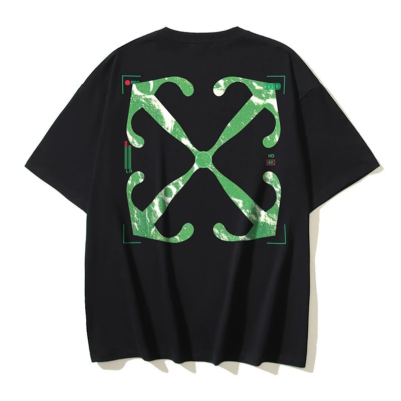 Off-White T-Shirts Short-Sleeve Graphic T-Shirt — 183 Black