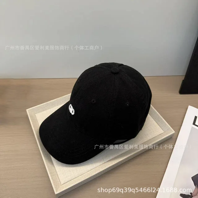 Unbranded Hats Washed cotton baseball cap with embroidered linked-circle motif product detail image 7