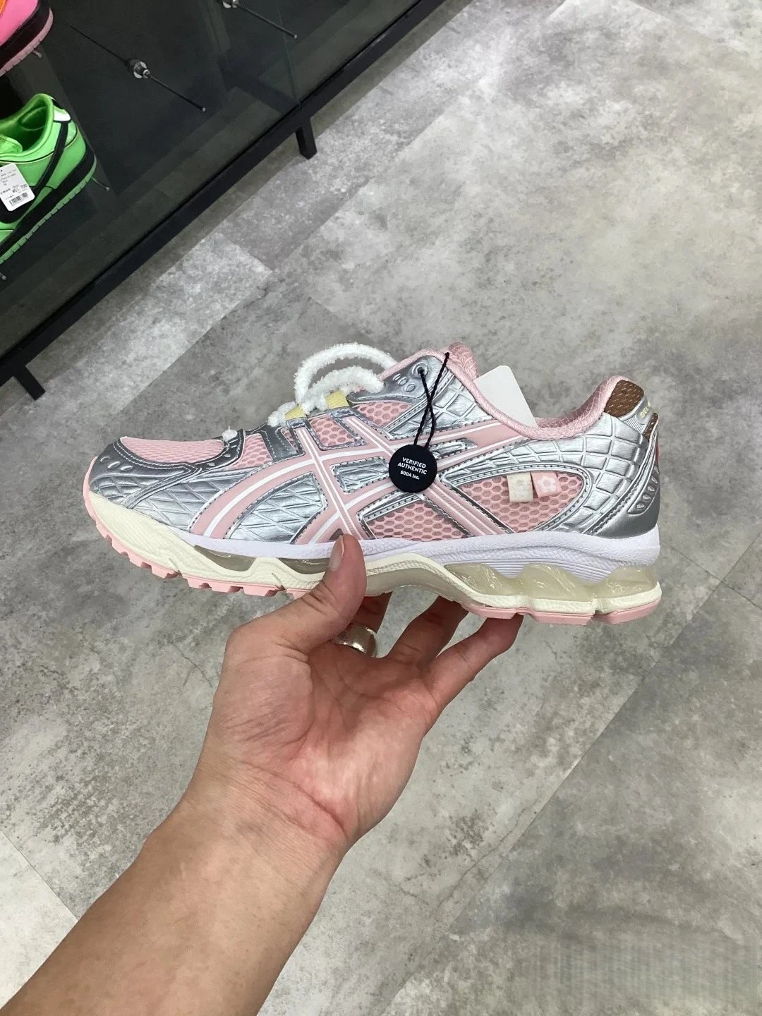 Asics Gel-Nimbus 14 Silver Beige Running Shoes - 8