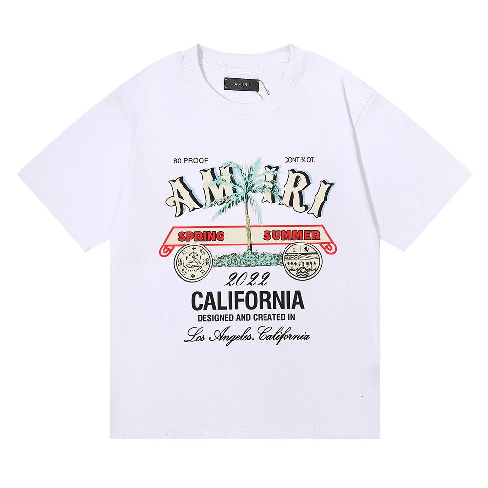 Amiri Monogram Logo T-Shirt Light Blue - 32