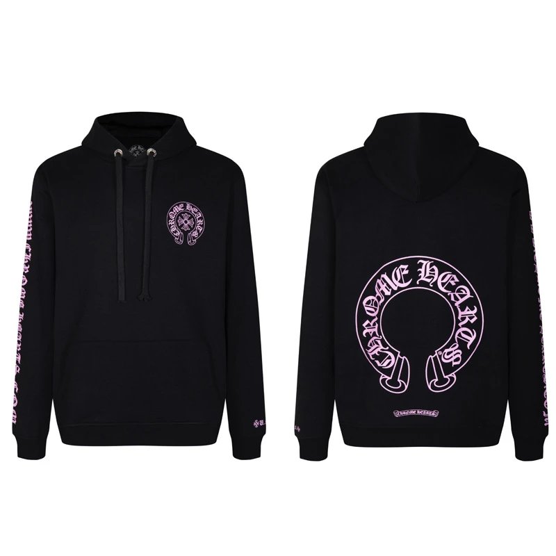 Design Hoodie White with Red Sleeve Logos - 80