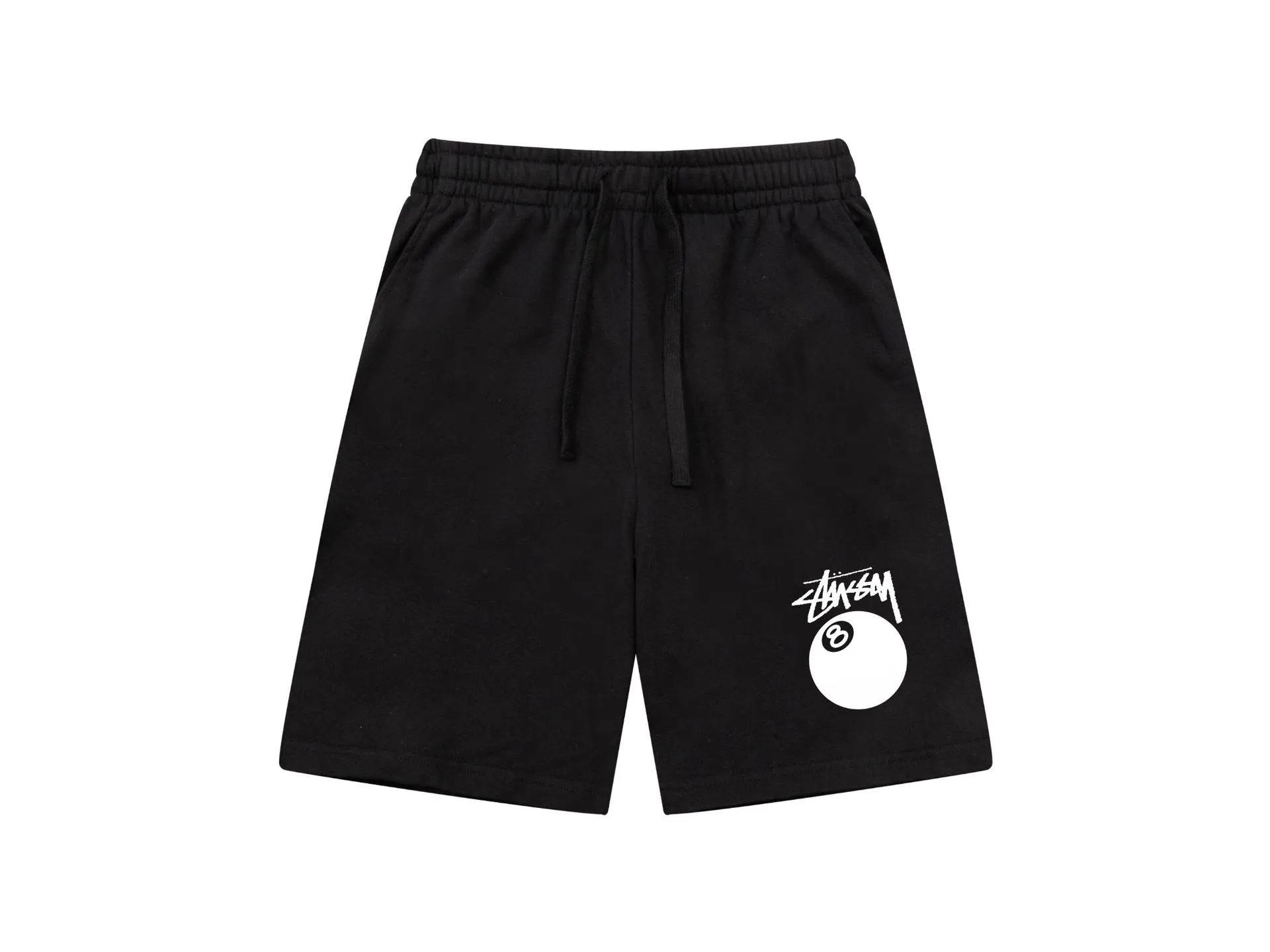 Stussy Logo Print Black Sweatshorts Shorts - 12
