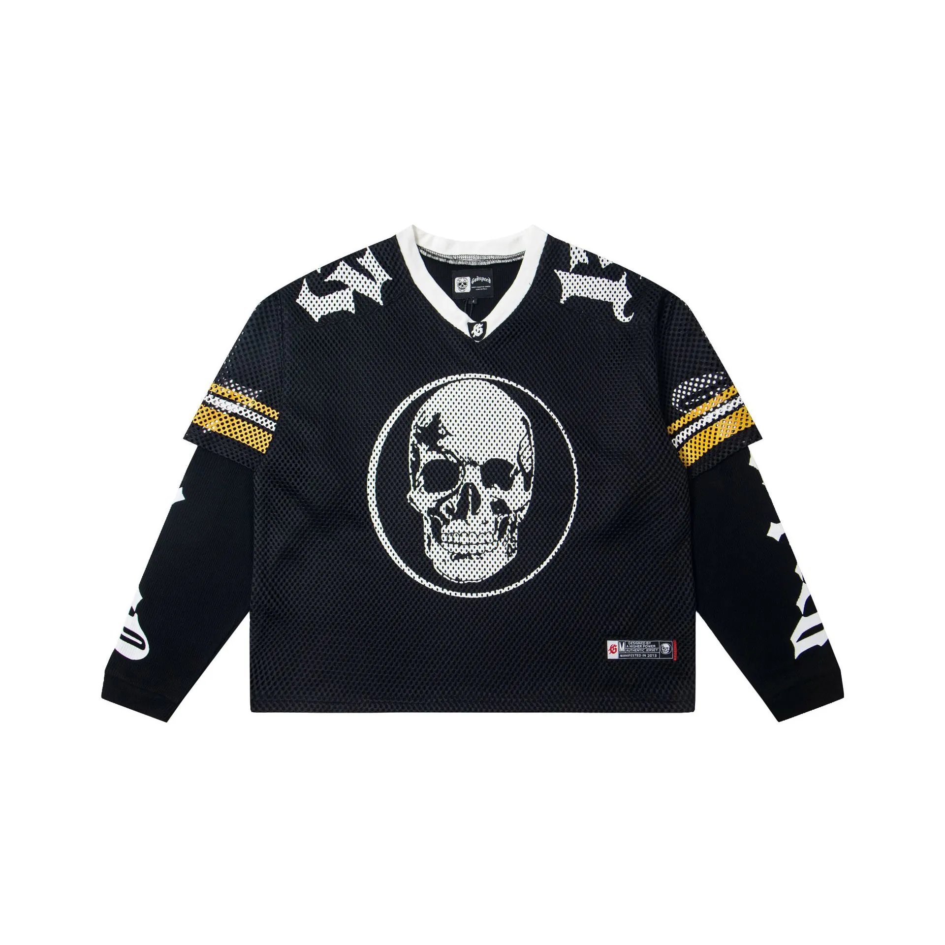 Godspeed Skull Mesh Jersey Black / White / Orange - 11