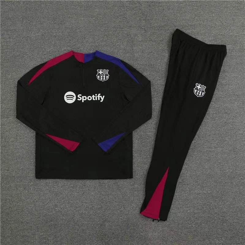 Real Madrid Matching Sets Half-Zip Long-Sleeve Training Set — 2425 Barcelona black