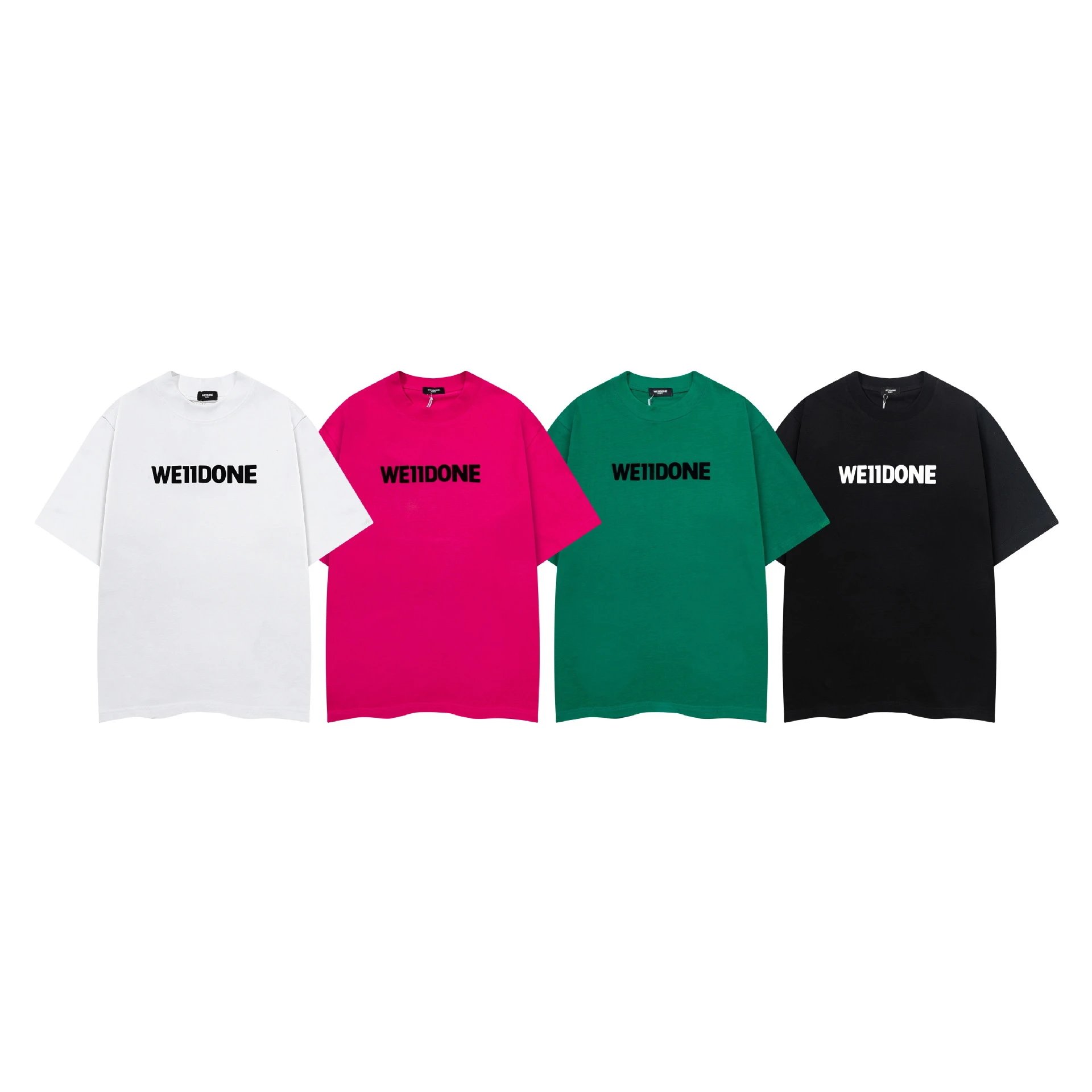 Design Wetdone Distorted Logo Black Oversized T-Shirt T-Shirts - 9