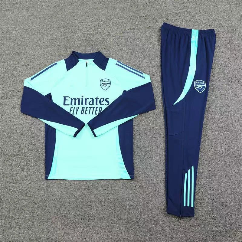 Real Madrid Matching Sets Half-Zip Long-Sleeve Training Set — 2425 Arsenal blue