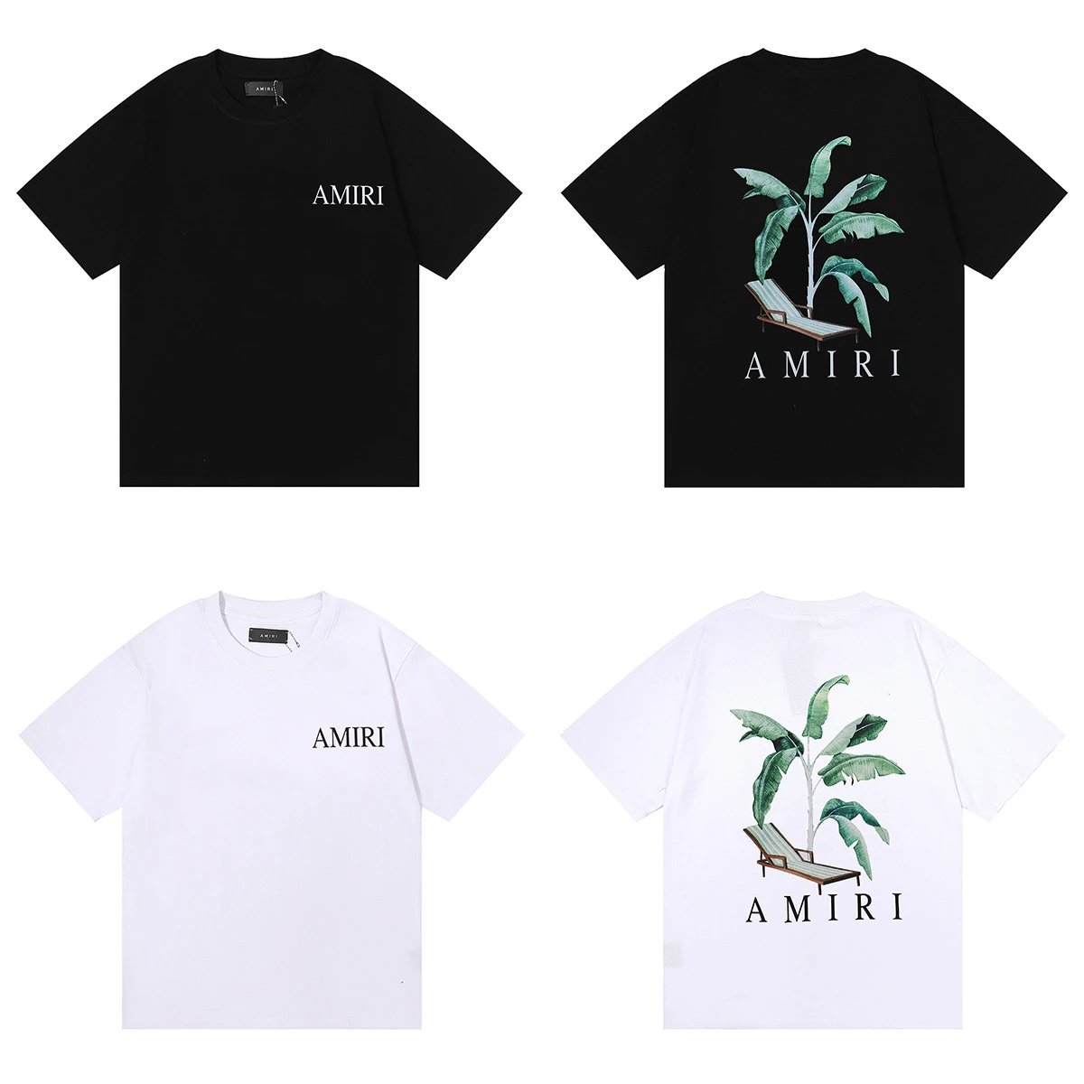 Amiri Monogram Logo T-Shirt Light Blue - 43