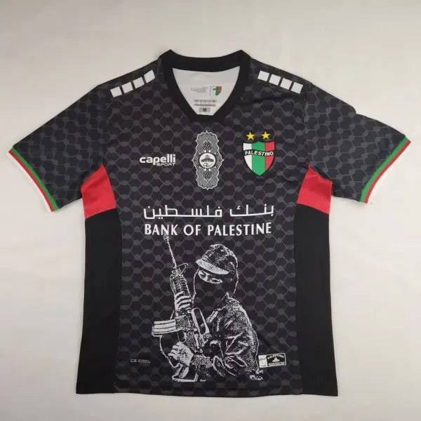 Casa Sport Capelli Sport Palestine FC Third Jersey Black / Red / Green Jersey - 1