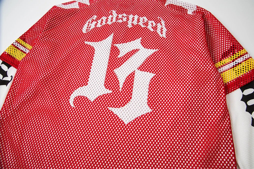 Godspeed Skull Mesh Jersey Black / White / Orange - 3