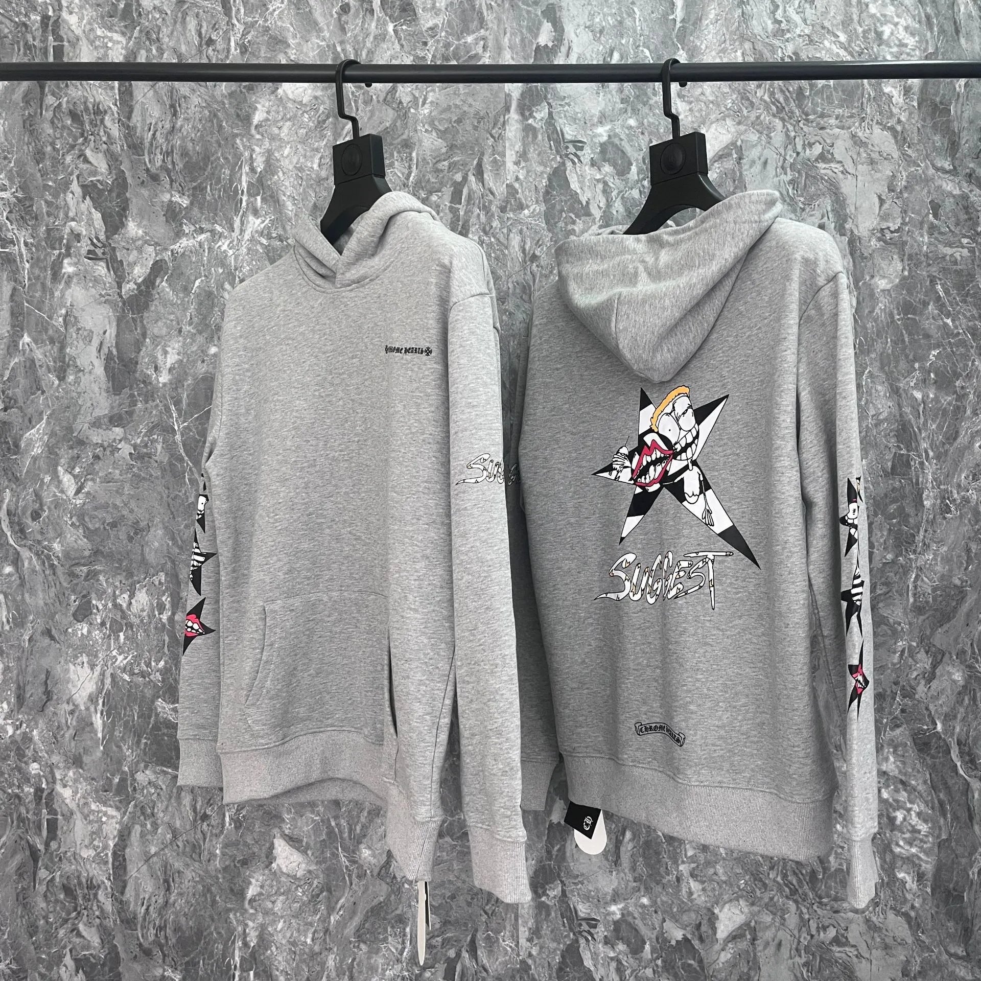Chrome Hearts Hoodies & Sweatshirts Hooded graphic sweatshirt — 7037