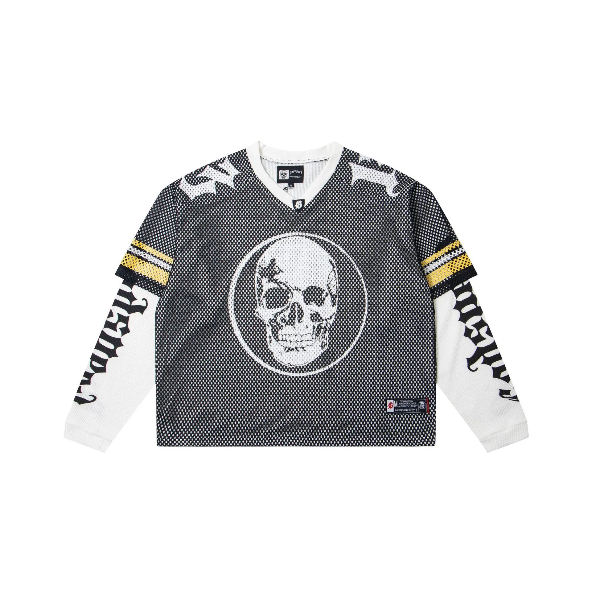 Godspeed Skull Mesh Jersey Black / White / Orange - 5