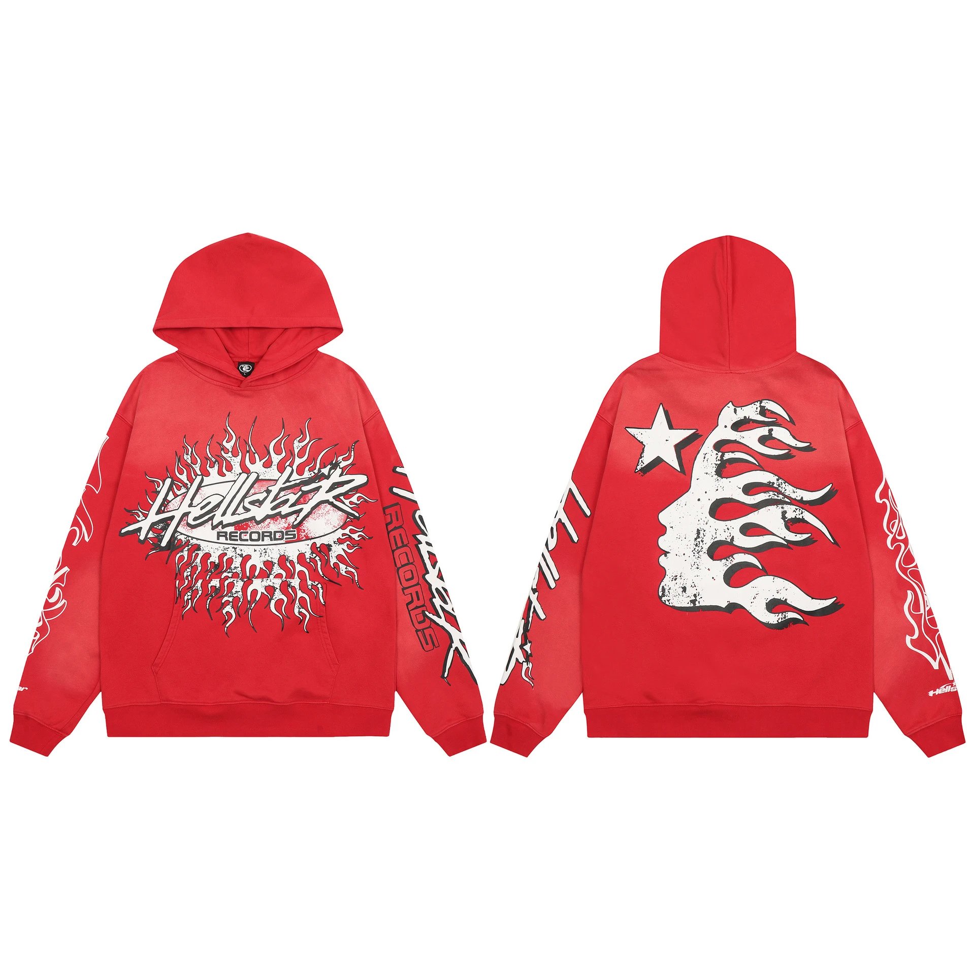 Hellstar Star Flame Hoodie Black - 14