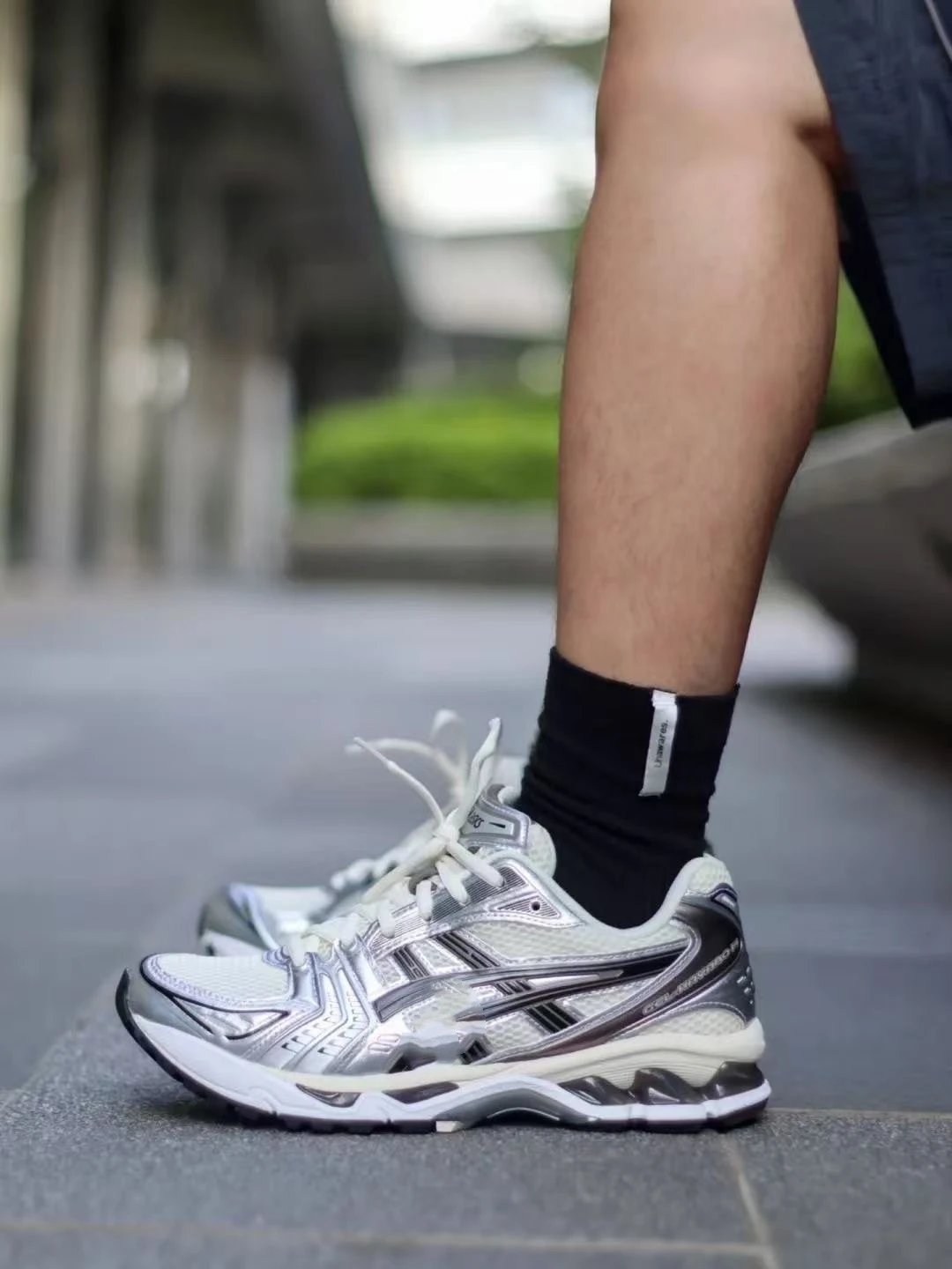 Asics Gel-Kayano 14 White Blue Running Shoes - 9