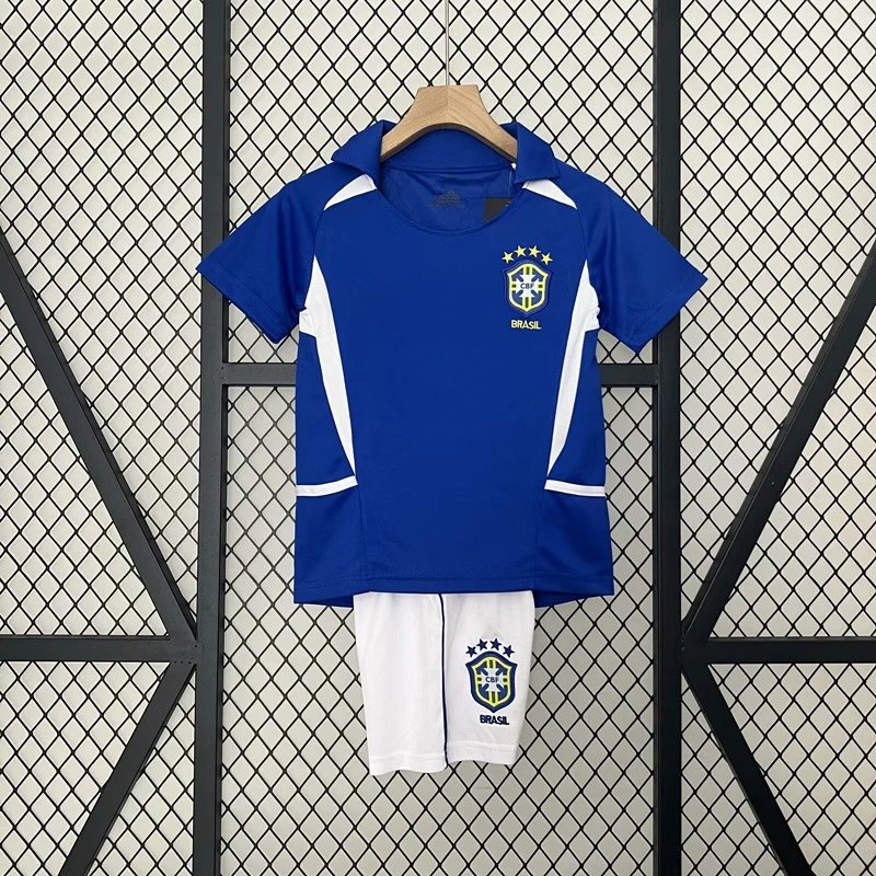 CBF Brazil National Team Training Kit Blue / White Jersey and Shorts Set - 12