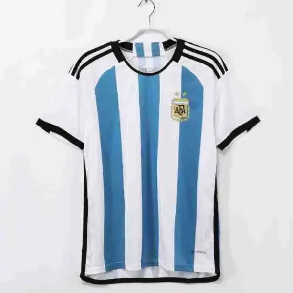 Adidas Argentina National Team Home Jersey White / Blue Stripe - 1