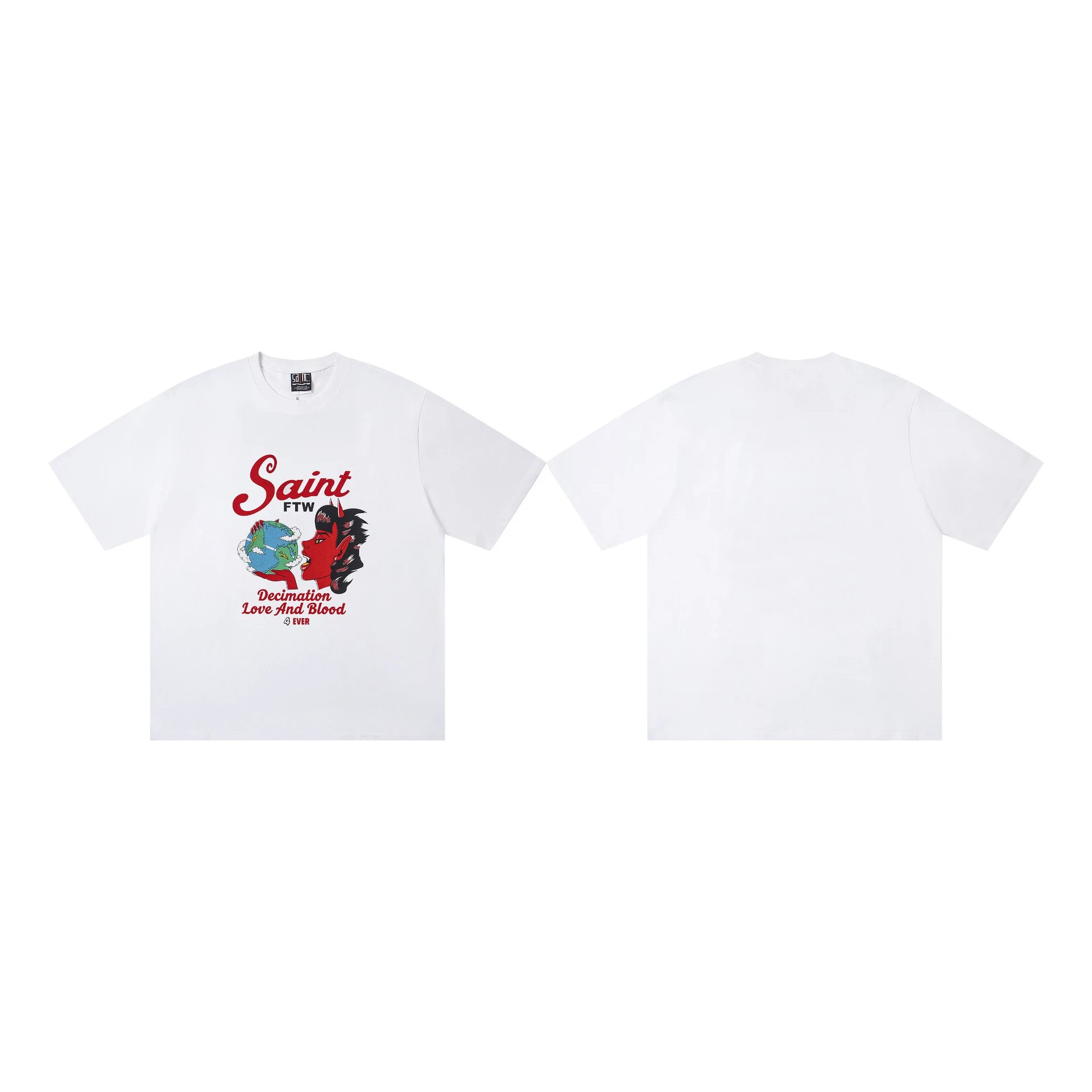 Design Saint x Friends TV Show Graphic Print White T-Shirt T-Shirts - 11