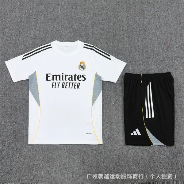 Real Madrid 2023-24 Training Jersey and Shorts Set White / Black - 1