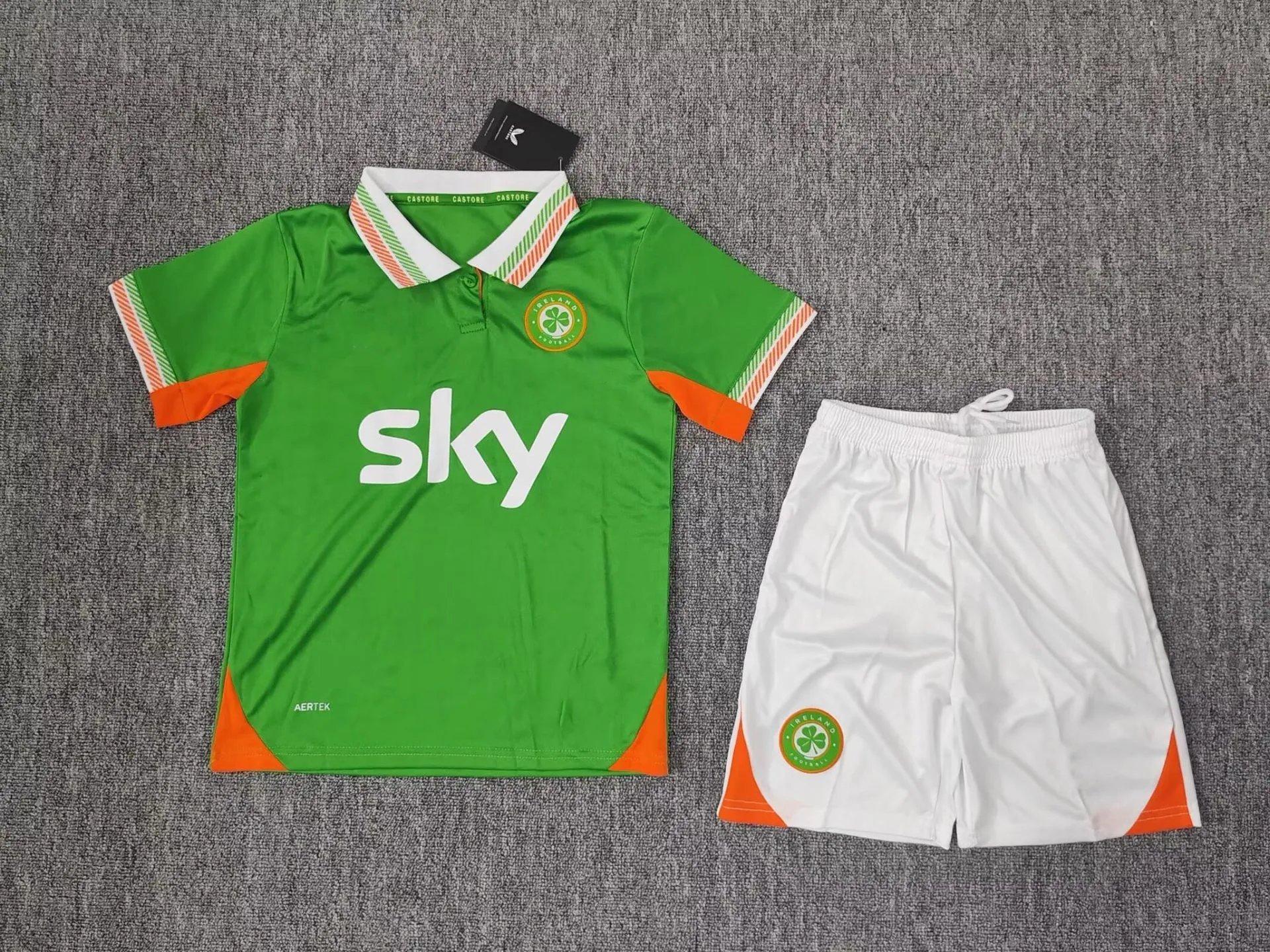 Castore Everton FC 2023-24 Third Kit Blue Swirl Jersey and White Shorts Sets - 4