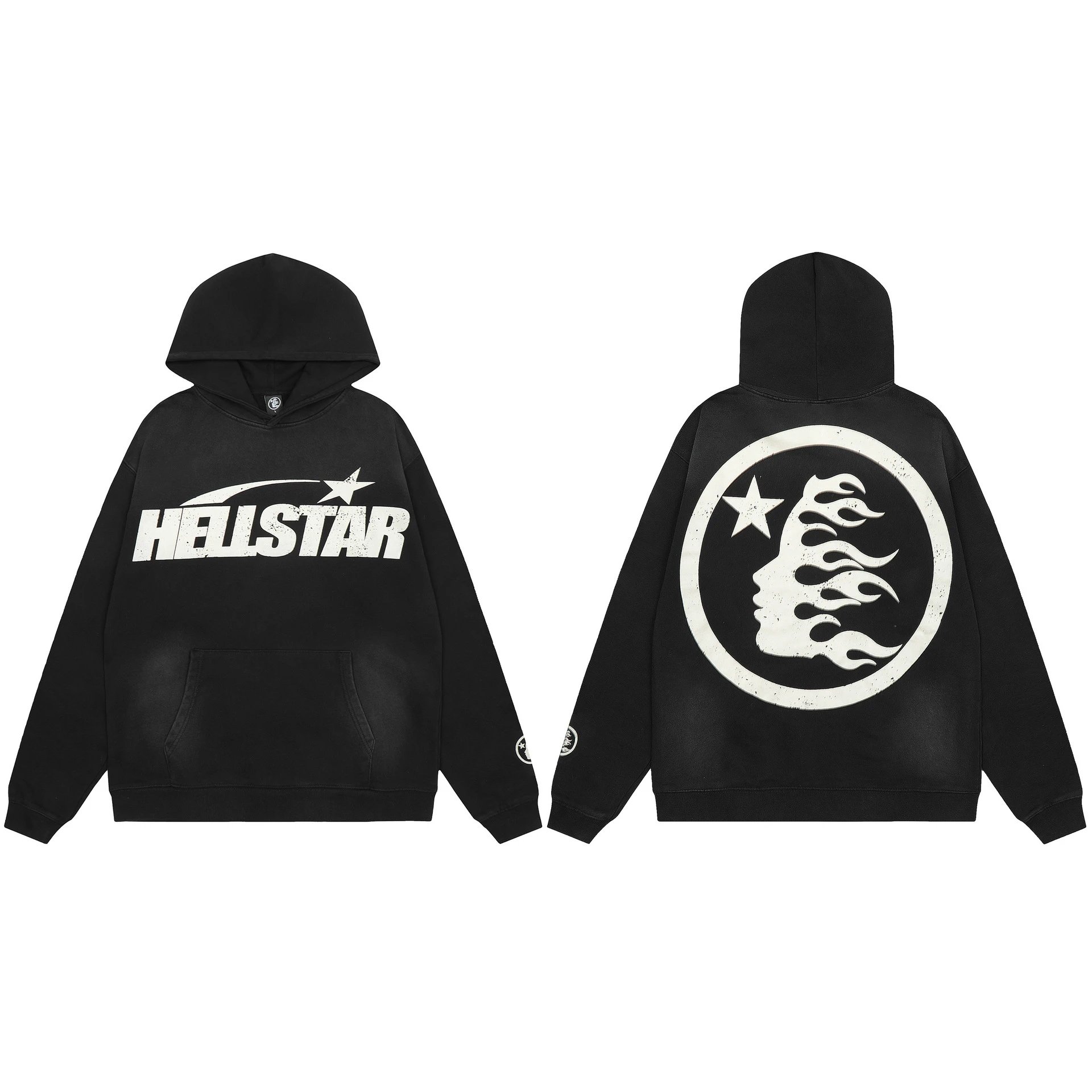 Hellstar Star Flame Hoodie Black - 19