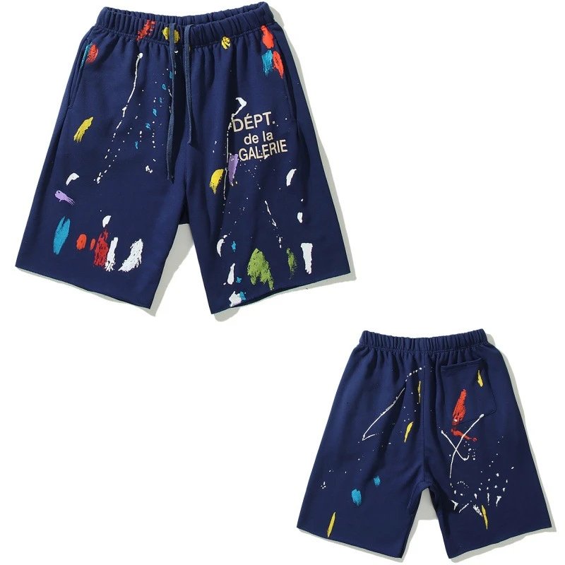 Gallery Dept Paint Splatter Shorts Olive Green Shorts - 7