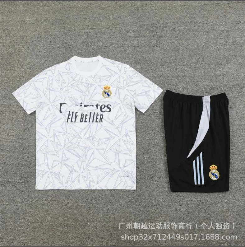AFA Argentina National Team Training Kit Light Gray / Black Jersey and Shorts Set - 17