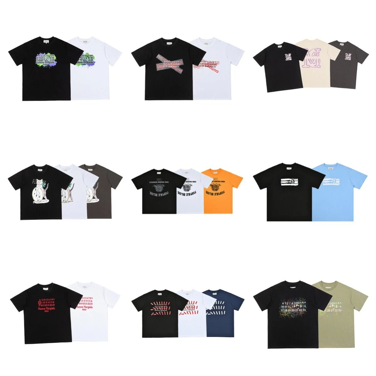 Maison Margiela Numbered Logo Beige T-Shirt - 3