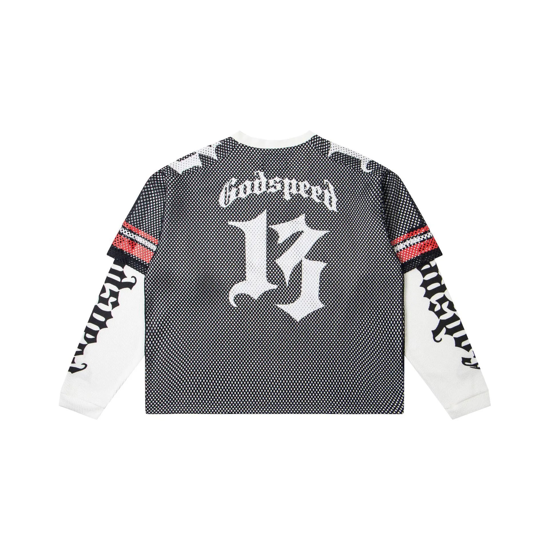 Godspeed Skull Mesh Jersey Black / White / Orange - 25