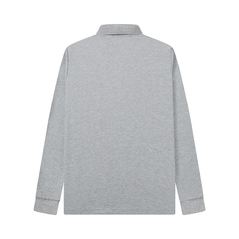 Design Long Sleeve Polo Navy Blue Tops Polo - 9