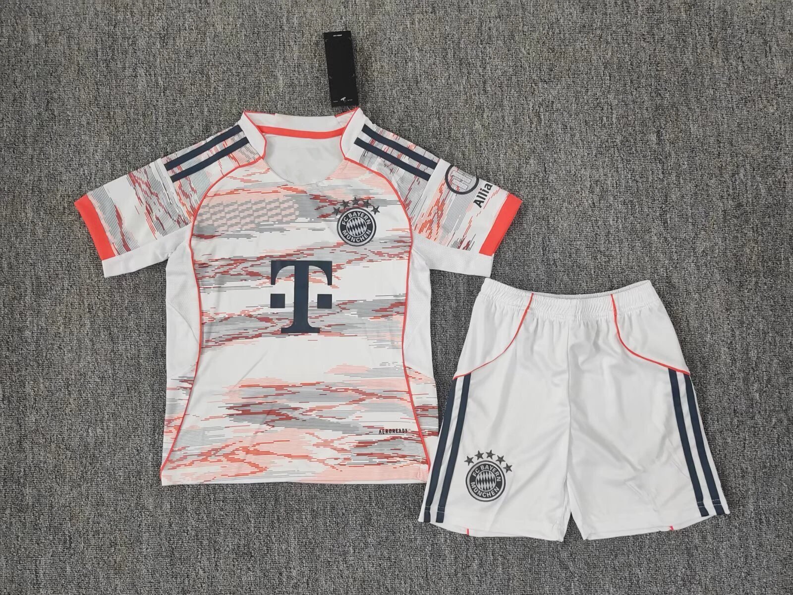Castore Everton FC 2023-24 Third Kit Blue Swirl Jersey and White Shorts Sets - 22