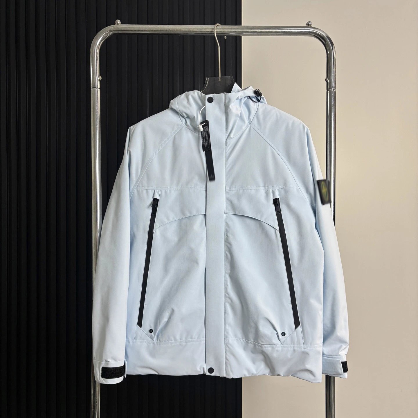Stone Island Light Blue Technical Windbreaker Jacket Outerwear.windbreaker - 4