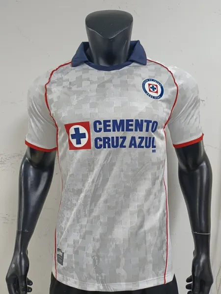 Design Cruz Azul 2000s Away Jersey White / Blue / Red Jersey - 1