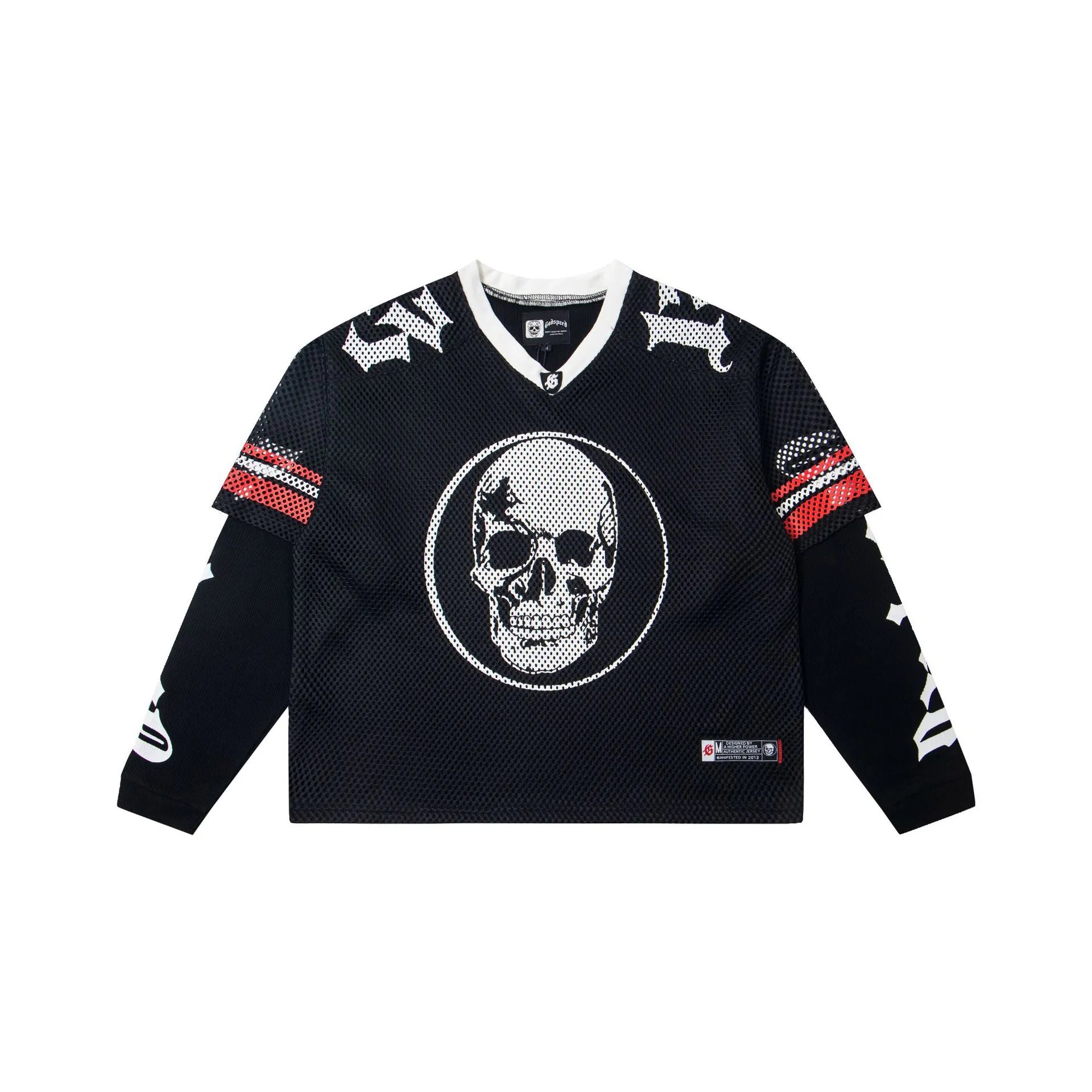 Godspeed Skull Mesh Jersey Black / White / Orange - 29