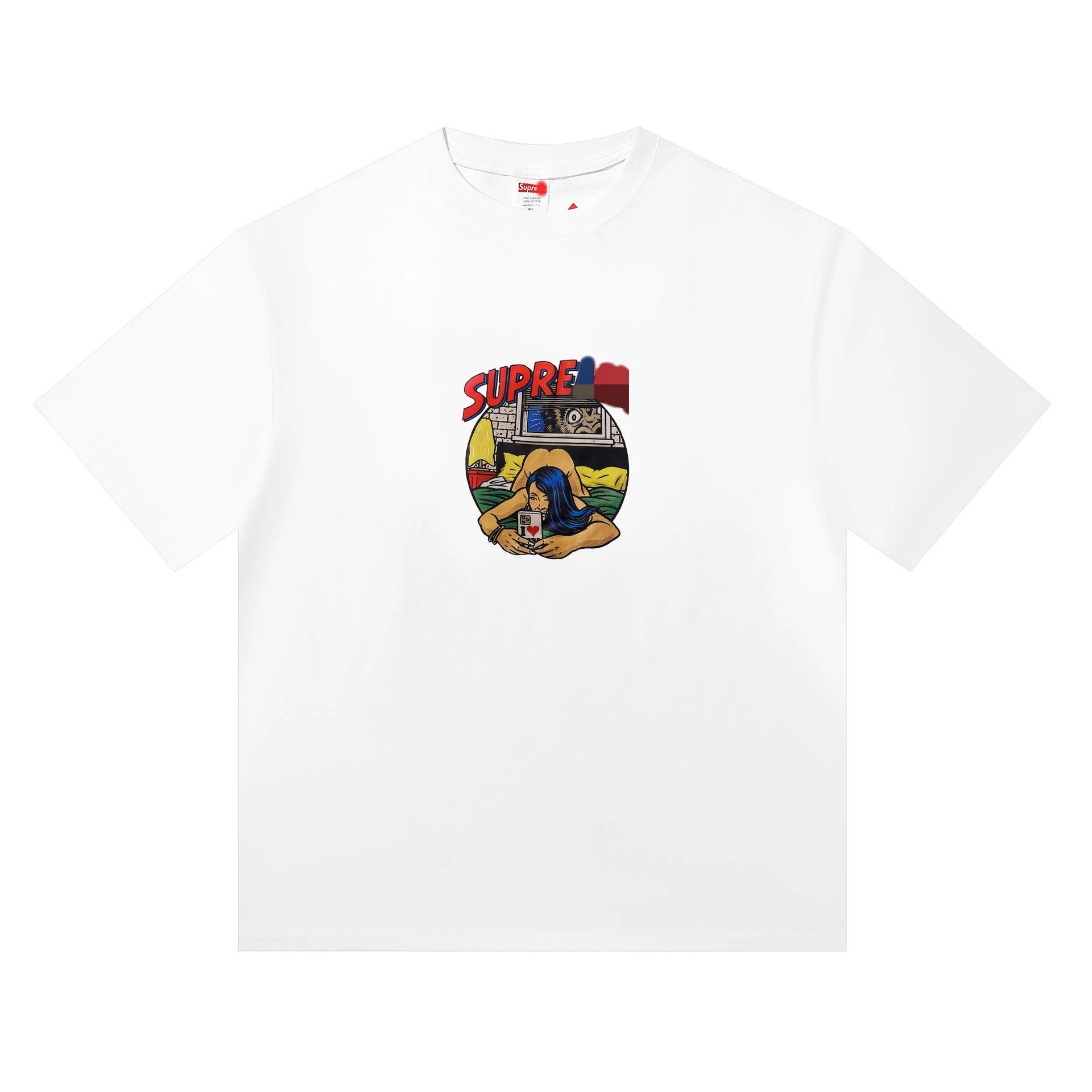 Supreme Box Logo Distorted Print White T-Shirt - 15