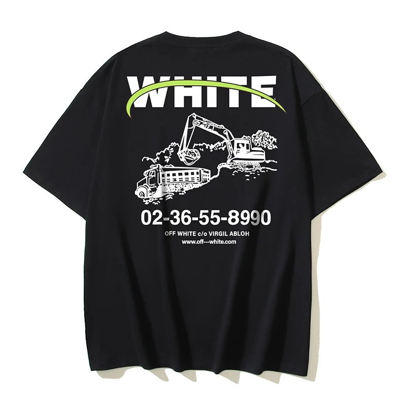 Off-White T-Shirts Short-Sleeve Graphic T-Shirt — 185 black