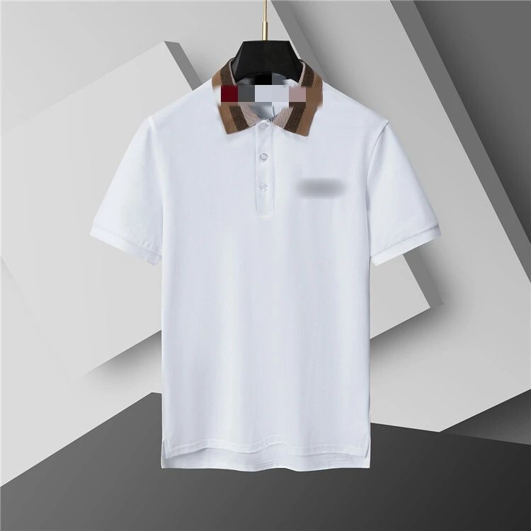 Unbranded Short-sleeve polo shirts with assorted logo and stripe designs — 438 white
