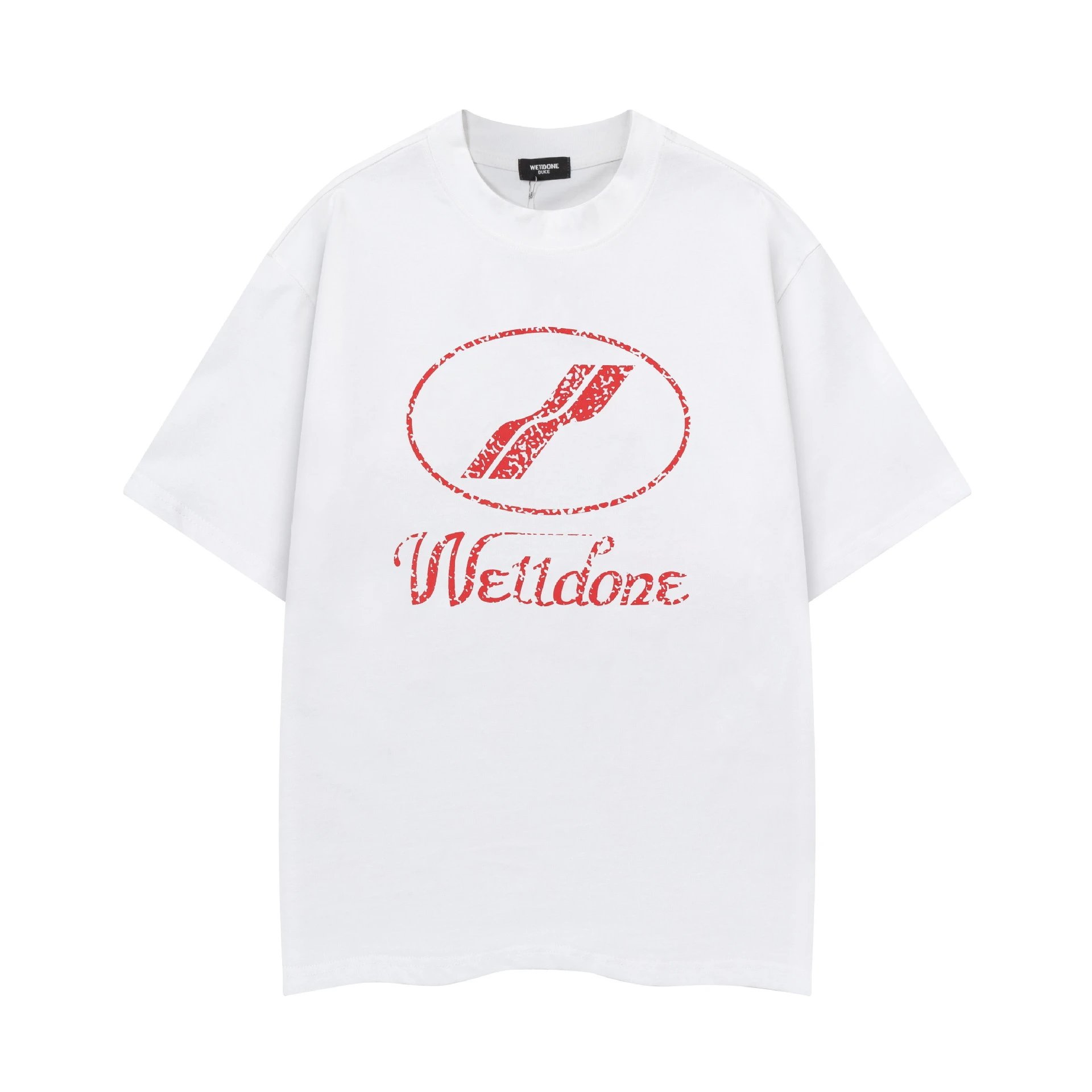 Design Wetdone Distorted Logo Black Oversized T-Shirt T-Shirts - 20