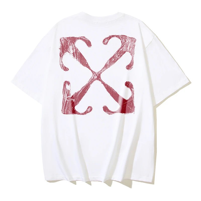 Off-White T-Shirts Short-Sleeve Graphic T-Shirt — 182 white seal red