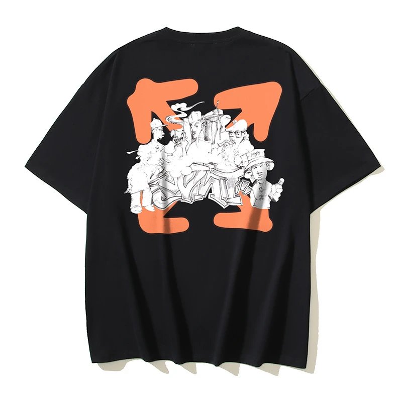 Off-White T-Shirts Short-Sleeve Graphic T-Shirt — 181 Black