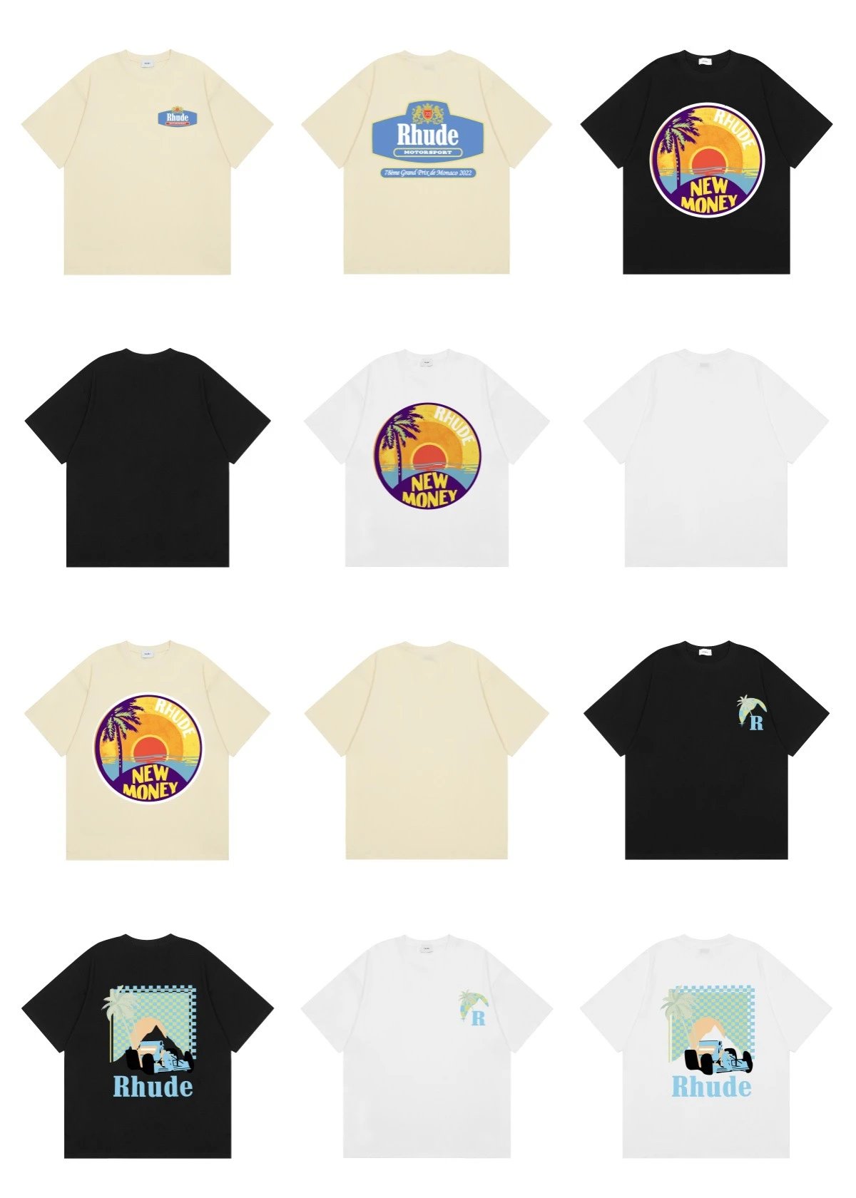 Rhude Yacht Club Graphic Print Black T-Shirt - 8