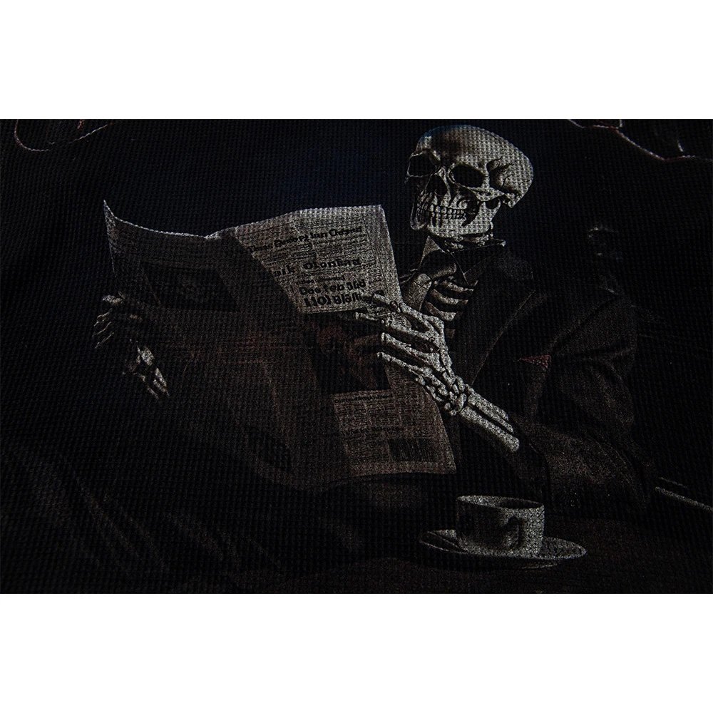 Hellstar Skull Balaclava Thermal Long Sleeve Top Beige Sweater - 29