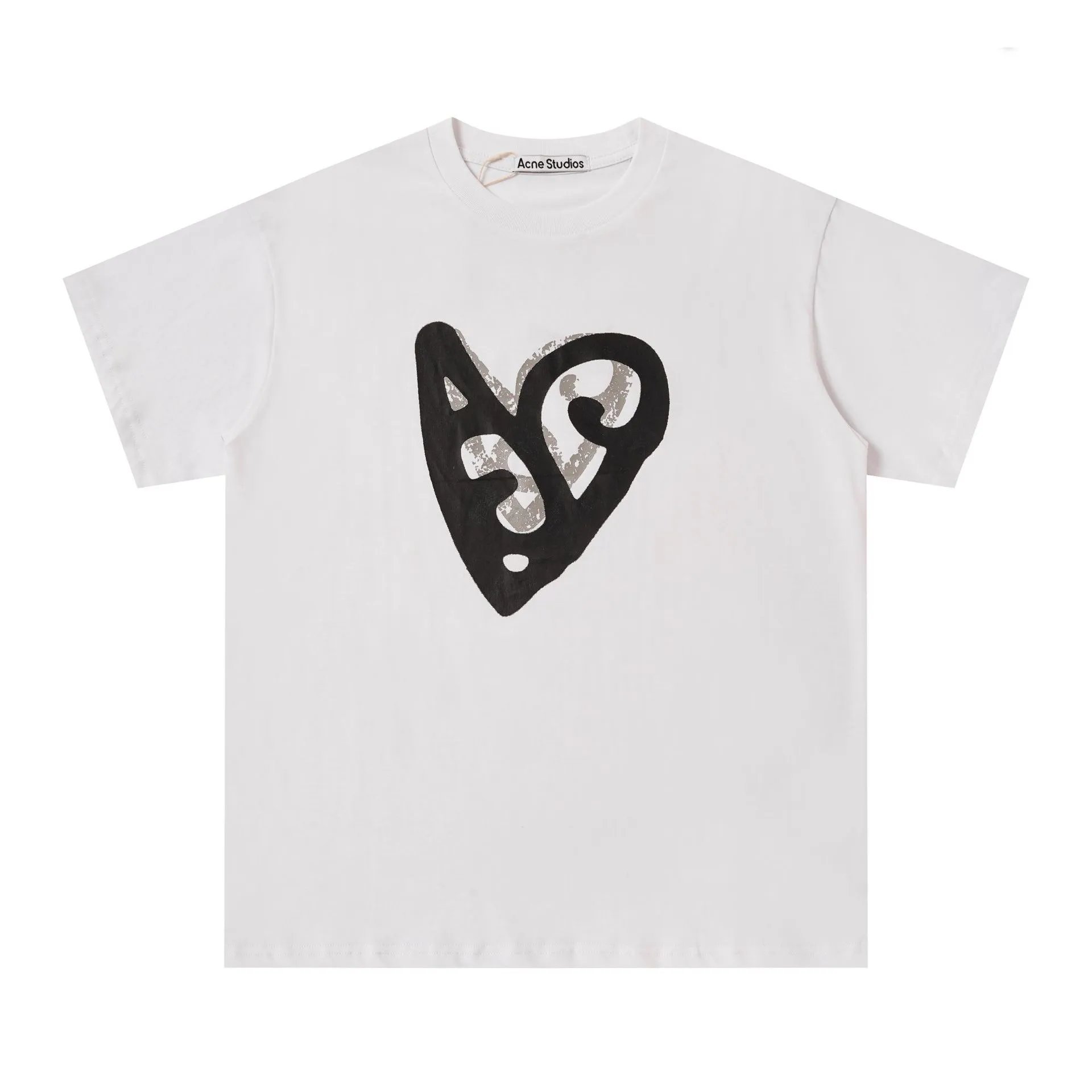 Acne Studios Heart Print White T-Shirt - 10