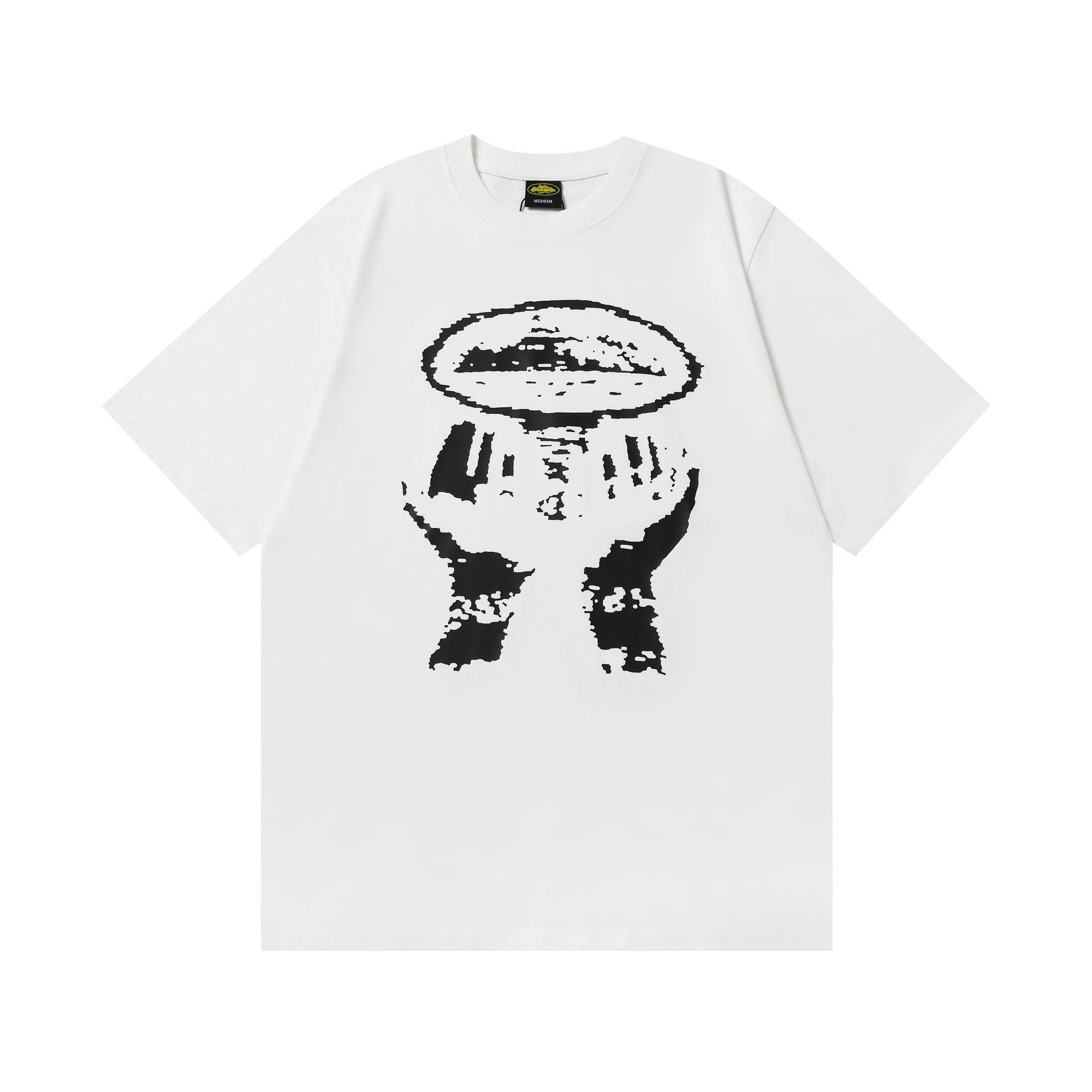 Design Flame Island Graphic T-Shirt White Tops.t Shirts - 5