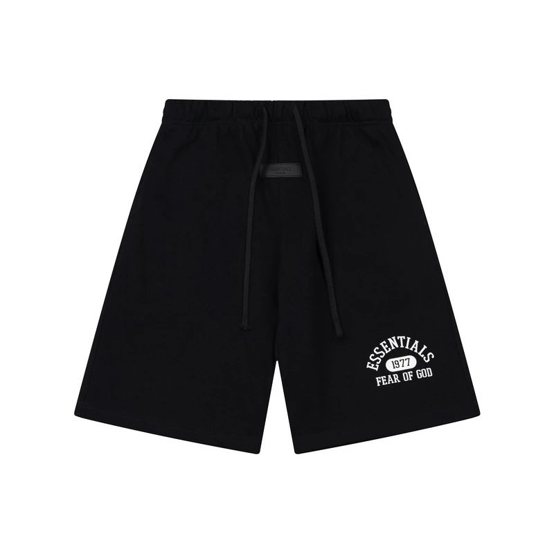 Fear of God Essentials 1977 Arch Logo Black T-Shirt and Shorts Set - 18